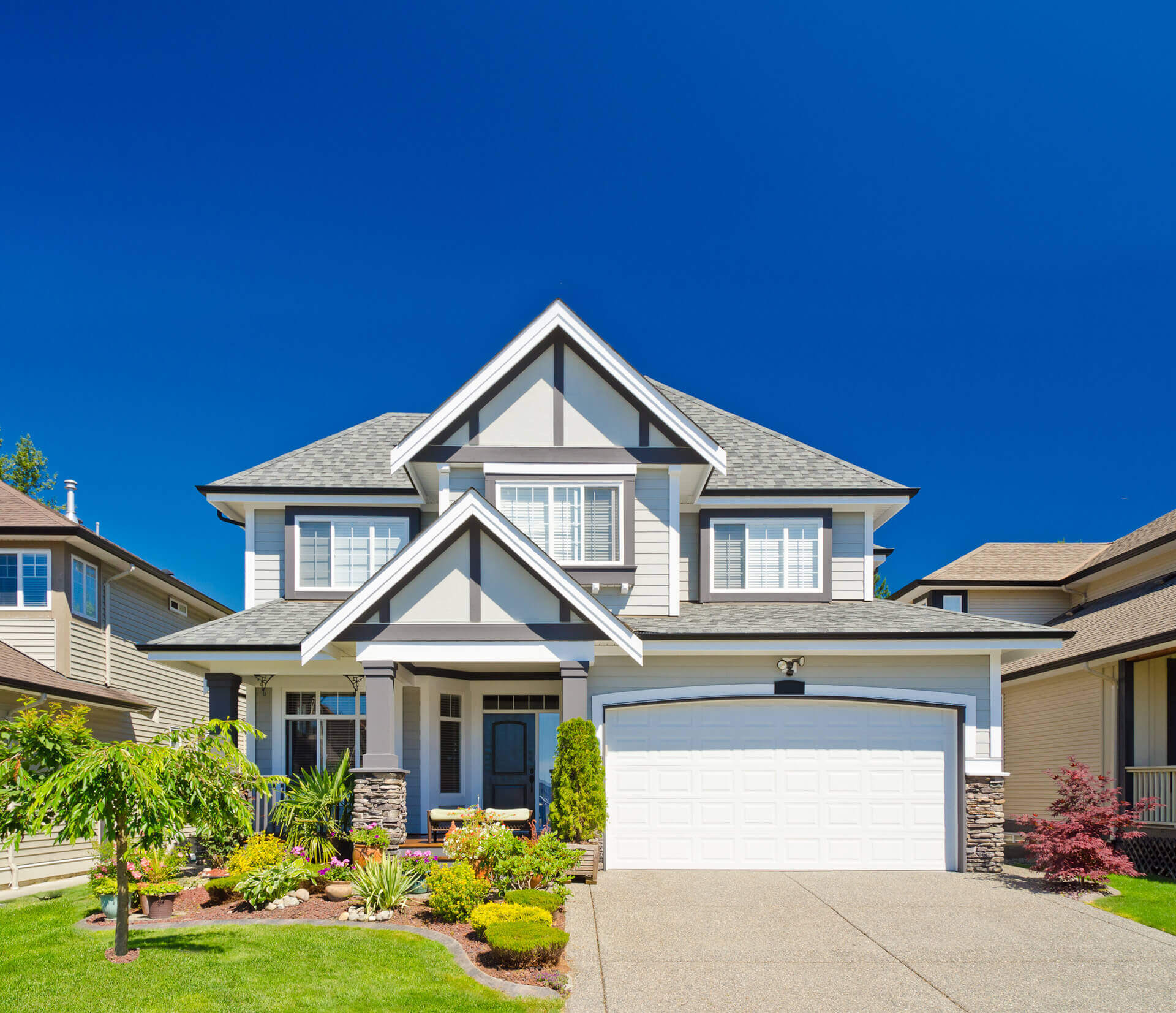 Suburban Craftsman-Tudor Style House